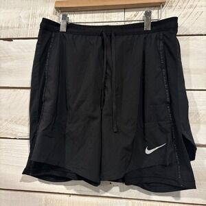 Nike Running Division Shorts Black Sz Small Zipper Pocket Mesh Liner
